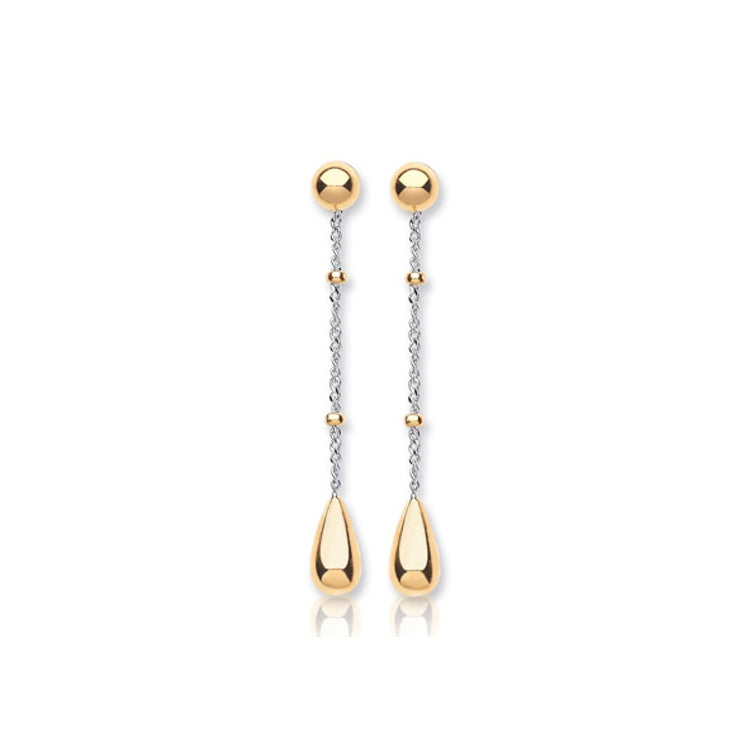 9ct Gold Sapphire Drop Earrings  HSamuel