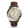 Fossil q grant leather strap hybrid hot sale smart watch